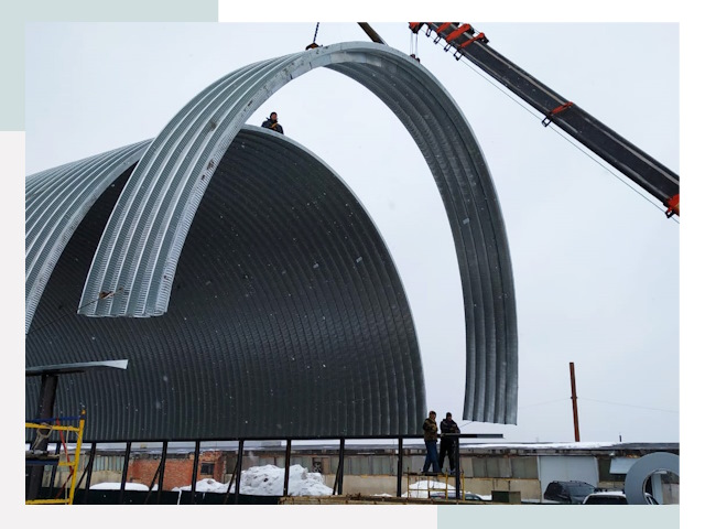 Полукруглые ангары в Спасске-Дальнем