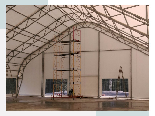 Шатровые ангары в Спасске-Дальнем