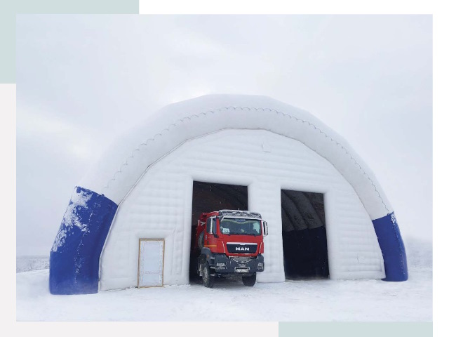 Мобильные ангары в Спасске-Дальнем