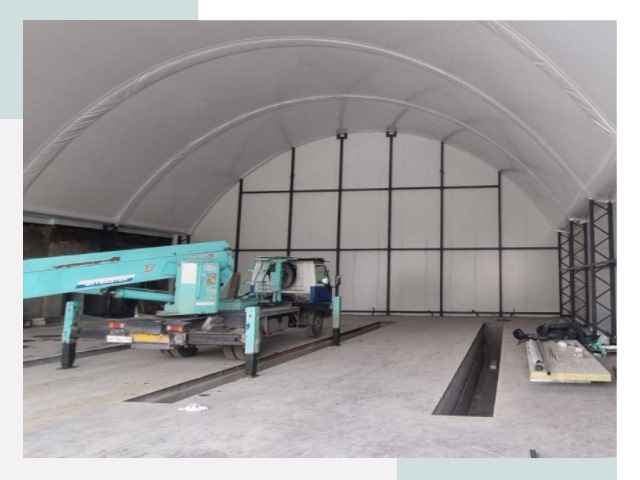 Внутреннее оснащение ангаров в Спасске-Дальнем