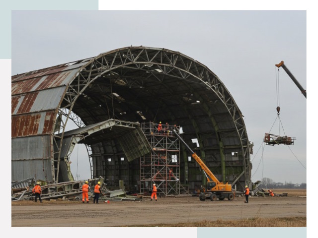 Демонтаж ангаров в Спасске-Дальнем